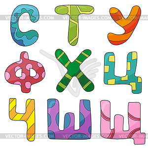 Colorful russian cyrillic alphabet - vector image