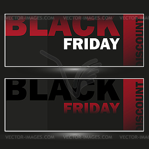 Set of modern discount vouchers for black friday - vector image