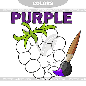 Black and white berry for coloring book - vector clipart