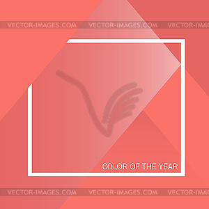 Living Coral color of year. Color trend palette. - vector image