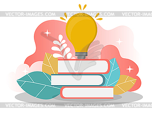 Knowledge and learning concept - vector image