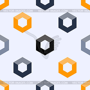 Seamless pattern with abstract industrial nuts for - vector clipart