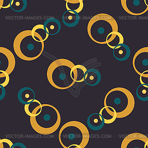 Abstract seamless black background with chains. - royalty-free vector clipart