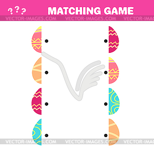 Matching children educational game. Find missing - vector image