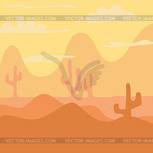 Cartoon landscape for game design, nature background - vector image