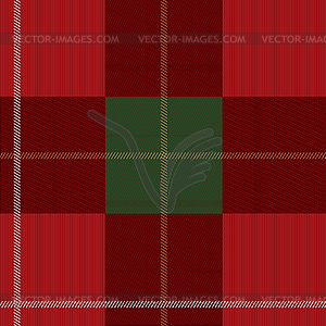 Red and green tartan plaid Scottish seamless pattern - vector image