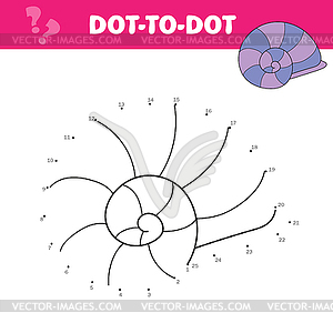 Educational game for kids. Dot to dot game for - vector image