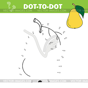 Numbers game, education dot to dot game for - vector image