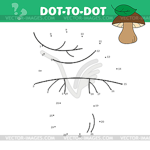 Numbers game for children, dot to dot education - vector image