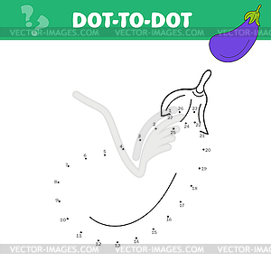 Numbers game, education dot to dot game for - vector image