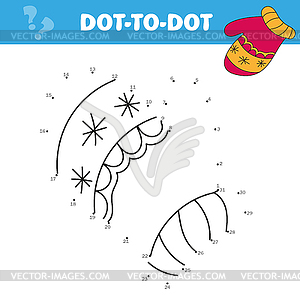 Dot to dot game. Connect dots for numbers - vector clipart