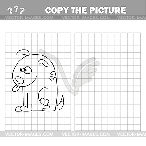 Coloring page for kids. Dog  - vector clip art