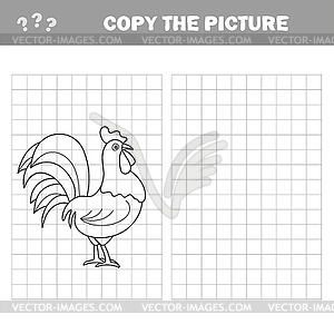 Copy picture, simple educational game for - vector image