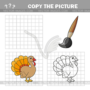 Copy picture, simple educational game for - vector image