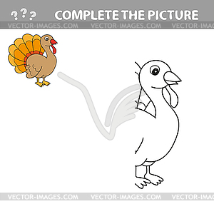 Copy picture, simple educational game for - stock vector clipart