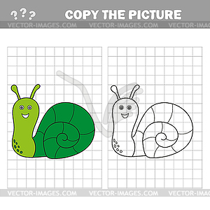 Coloring page outline of cartoon snail. , coloring - vector clipart