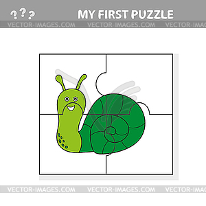 Educational puzzle game for children. Kids - vector clipart