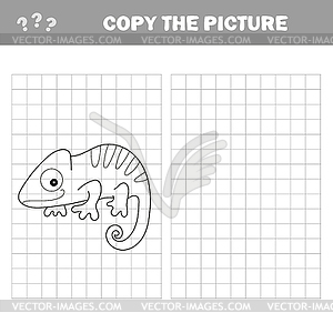 Iguana to be colored. Coloring book for children. - royalty-free vector image