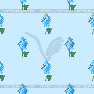 Seamless background with lilac flowers. Simple - vector clip art