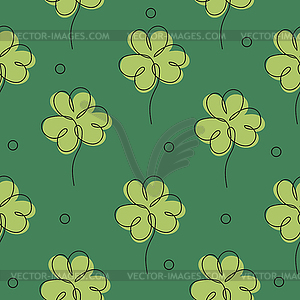 Elegant continuous line seamless pattern with - vector clipart / vector image