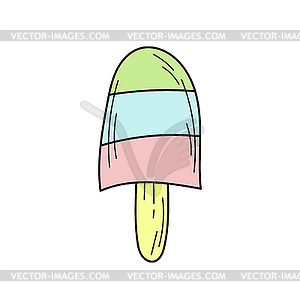 Ice cream . Simple summer color icon for design - vector clip art