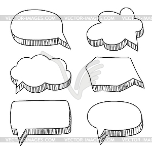 Set of Comics Style Speech Bubbles - vector image