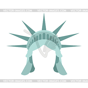 Статуя Свободы шаблон лица головы. макете волосы - изображение в векторном виде