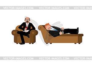 Geschaftsmann Mit Dem Psychologen Anhorung Von Clipart