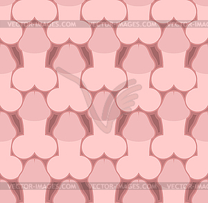 Penis seamless pattern. Body part texture. Male - vector clipart