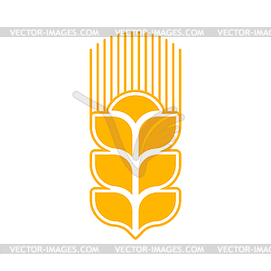 Wheat logo abstract. Agricultural emblem sign - vector image