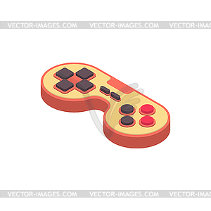 Joystick retro Isometry . Gamepad Game console 8 - vector image