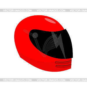 Motorcycle helmet red . Racer helmet - royalty-free vector clipart