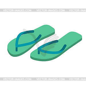 Slippers . Summer shoes. Beach Boots sign - vector clipart / vector image