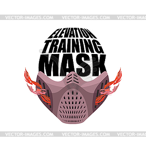 Elevation Training mask fitness. sports accessory - vector image