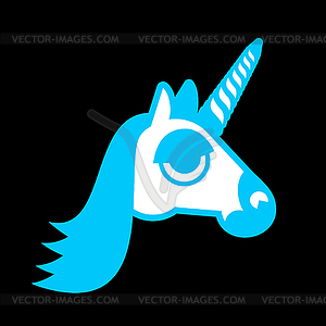 Unicorn head . Fabulous beast in horn. Fantastic - vector clip art