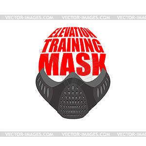 Elevation Training mask fitness. sports accessory - vector clipart