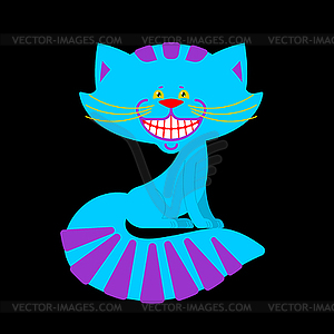 Cheshire cat smile . Fantastic pet alice in - vector clipart