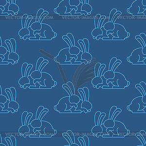 Bunny sex pattern. rabbit intercourse ornqment. - vector clip art