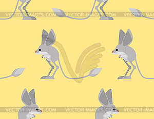 Jerboa pattern. Steppe animal background. Wildlife - vector clipart