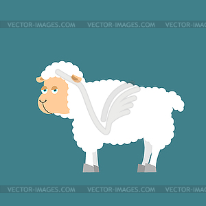 Sheep farm animal. ewe - royalty-free vector image