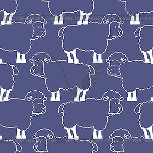 Sheep pattern. ewe ornament. Flock of sheeps. Farm - vector clipart