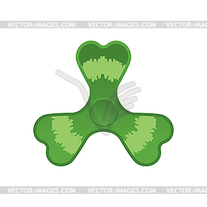 Irish spinner clover shamrock. Hand toy for Ireland - vector clipart