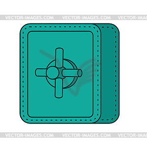 Safe . strongbox cartoon style. large iron armored - vector image
