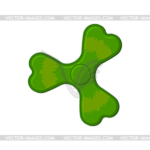 Irish spinner clover shamrock. Hand toy for Ireland - vector clipart