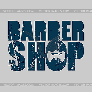 Barber shop logo. Emblem of hairdresser for men. - stock vector clipart