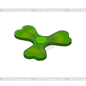 Irish spinner clover shamrock. Hand toy for Ireland - vector clip art