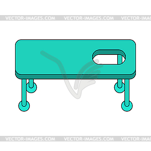 Massage table . Medical furniture - vector EPS clipart