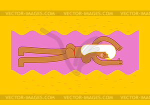 Beautiful sexy girl on Beach. beautiful lady - vector image