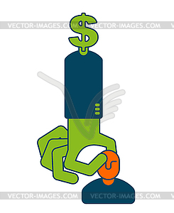 Investor icon. Dollar man sign. Boss of money. - vector clipart