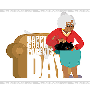 Grandparents Day. Day of grandmother and - vector image